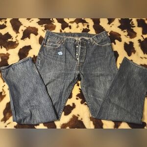 LEVI'S 501 BLUE JEANS. 36W×32L.